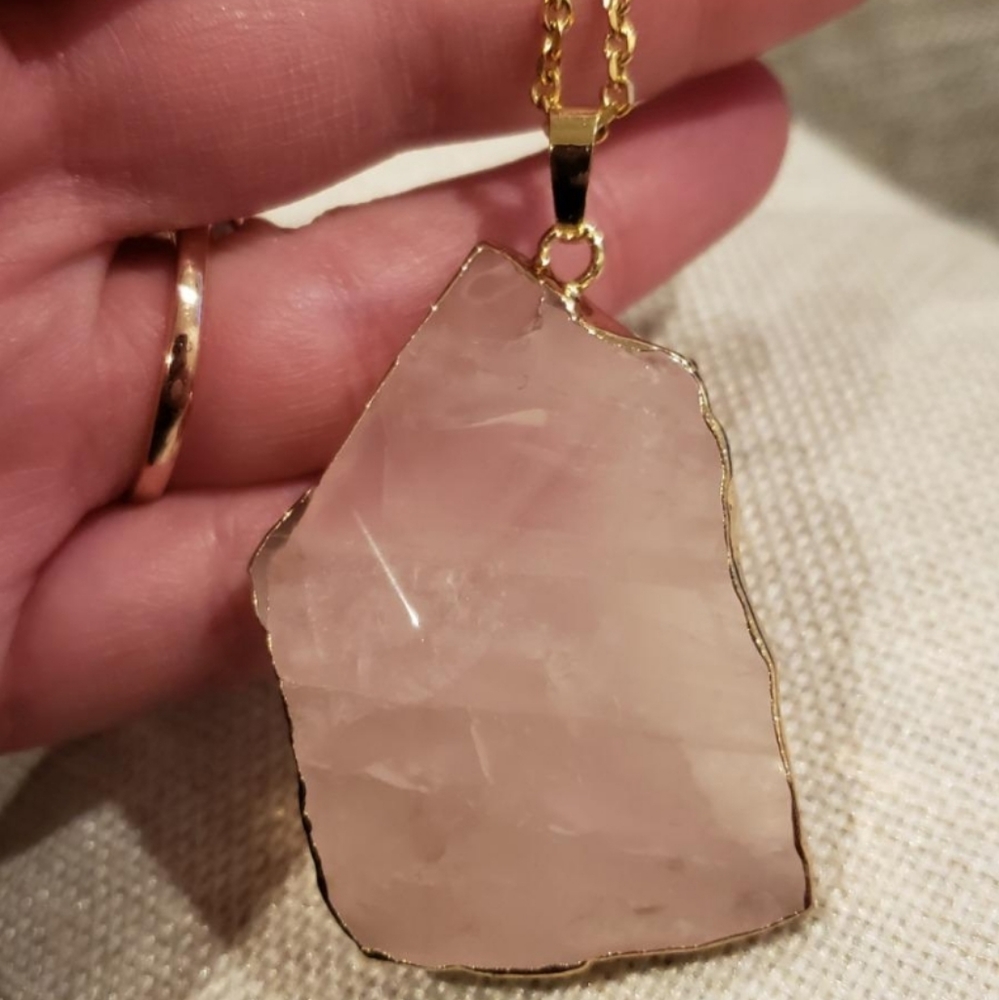 Rose Quartz Healing  Necklace